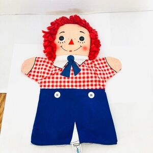 Knickerbocker 1970’s Cloth Raggedy Andy Hand Puppet 10in